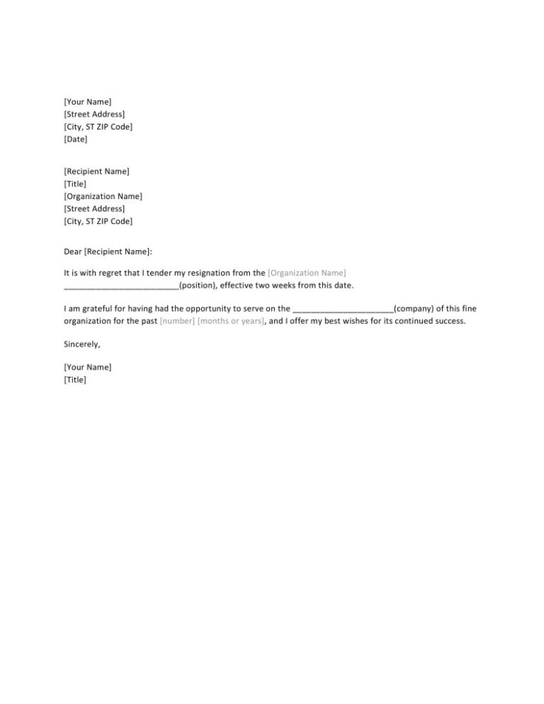 Sample Closing Remarks Resignation Letter Coverletterpedia