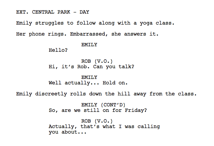 How To Write A Phone Conversation In A Screenplay
