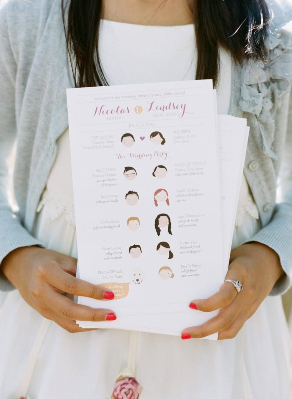 Wedding Program Examples & What to Include Minted