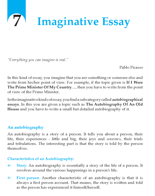 Grade 9 Imaginative Essay Composition Writing Skill