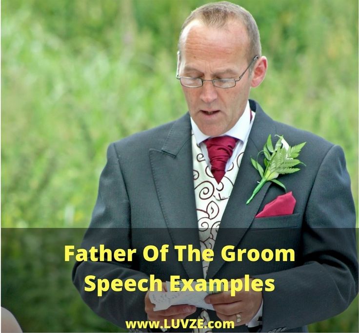 20 Best Father Of The Groom Speech/Toast Examples Groom's speech, Groom speech examples