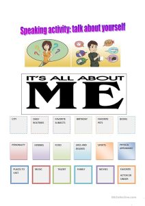 Talk about yourself worksheet Free ESL printable worksheets made by teachers
