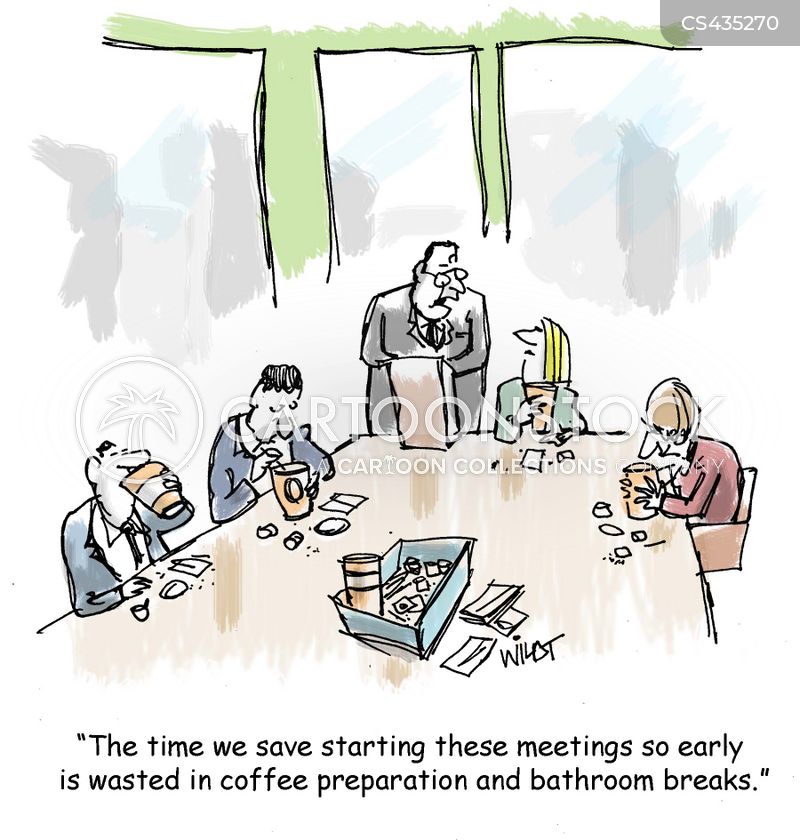 Morning Meetings Cartoons and Comics funny pictures from CartoonStock