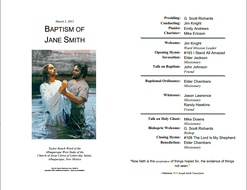 baptism programs for more than one child Google Search Lds baptism program, Baptism program