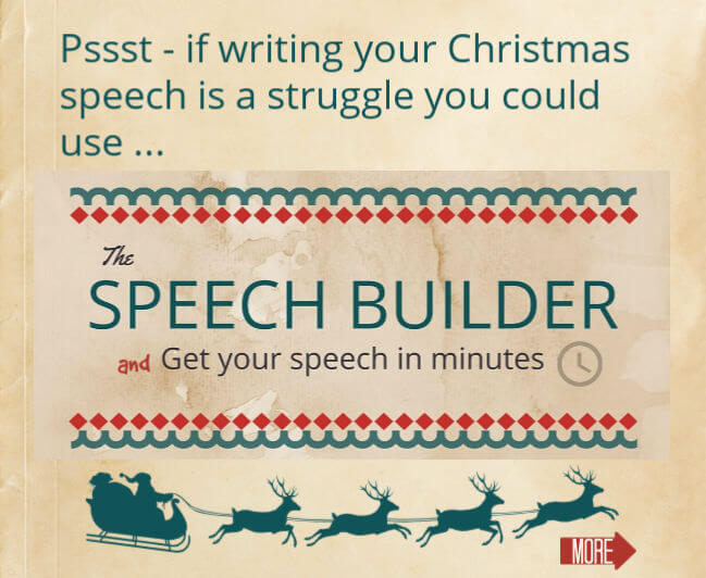 Christmas speeches how to write a short, simple & sincere speech