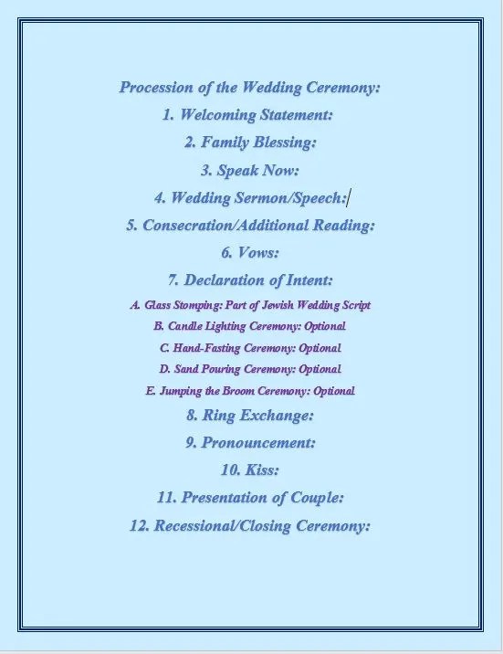 How To Create A Wedding Ceremony Script