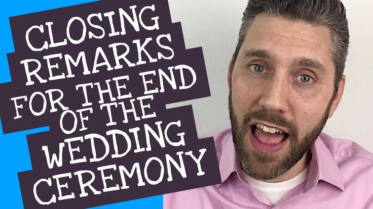 Closing Remarks At A Wedding