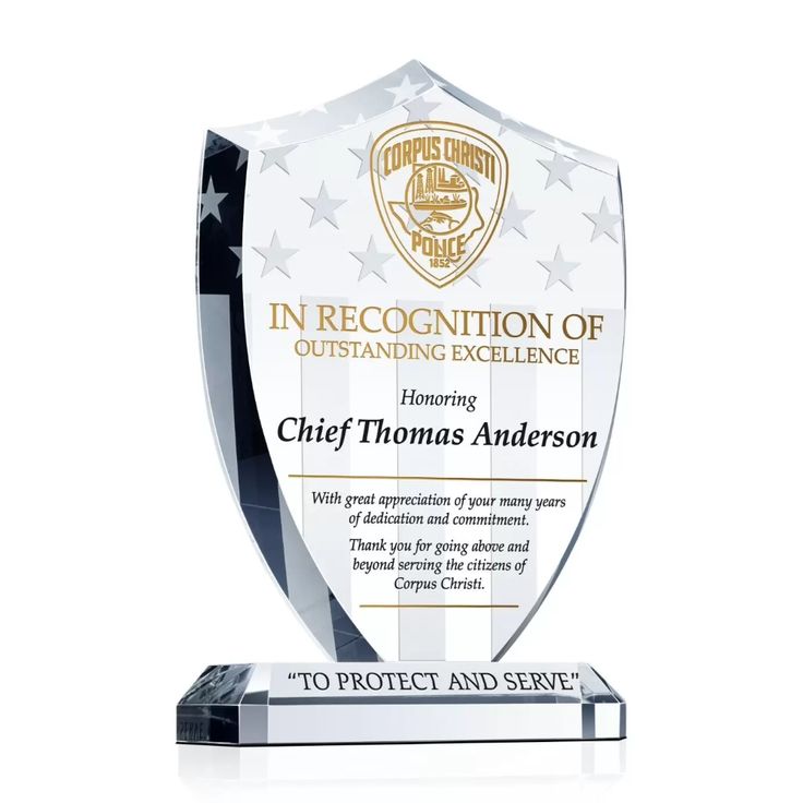 Unique Police Recognition Plaques and Sample Wordings in 2020