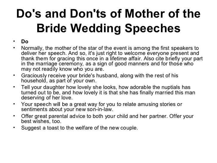 Mother of the Bride Speech AOL Image Search Results Wedding speech, Bride speech