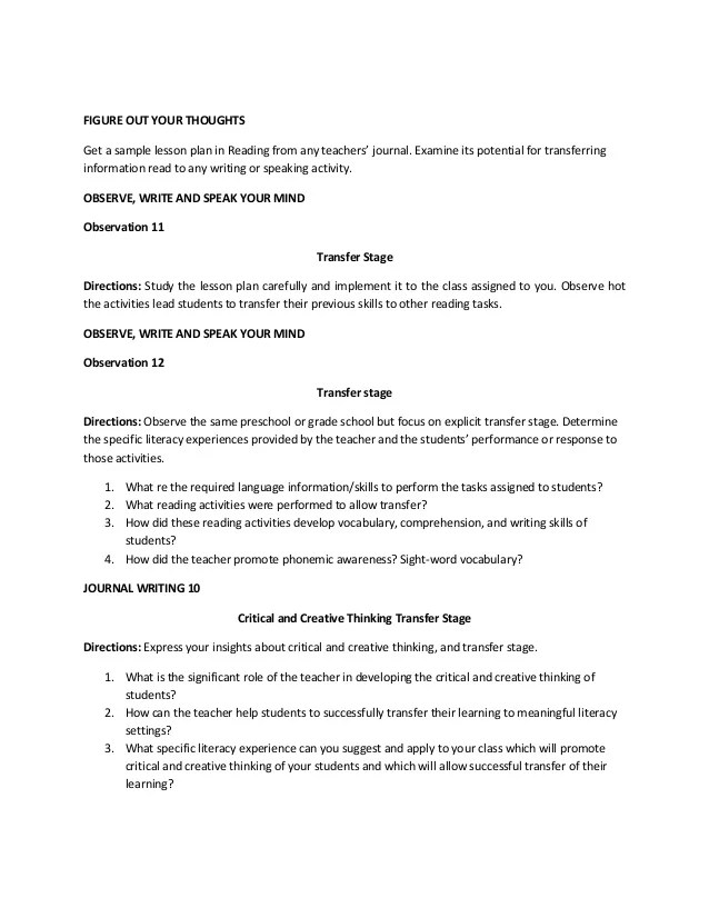 Sample Lesson Plan With Remarks New Sample h