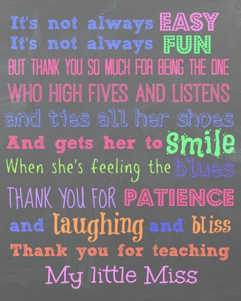How Do You Appreciate The Words To A Teacher