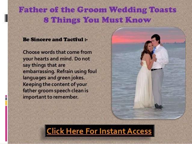 Father Wedding Toast Examples