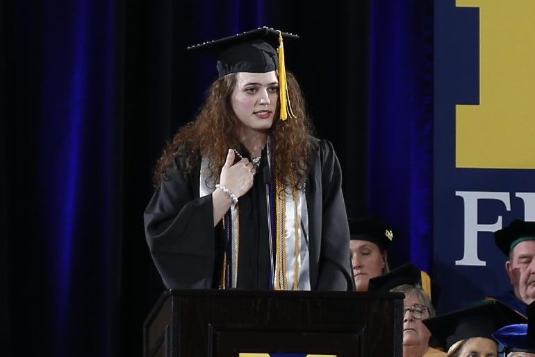 Hannah Karczewski was the 2018 December commencement ceremony student speaker.