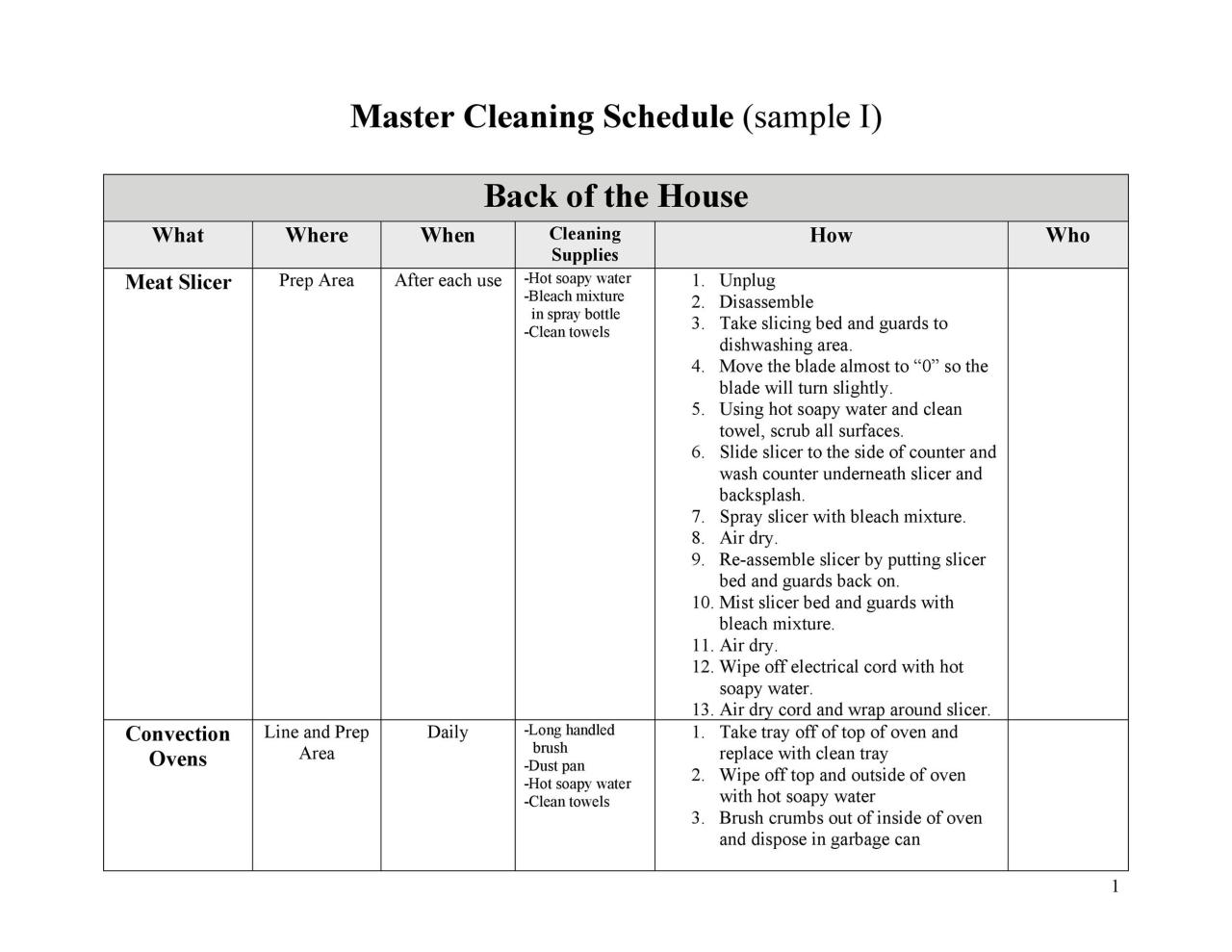 Sample Timetable For Domestic Helper