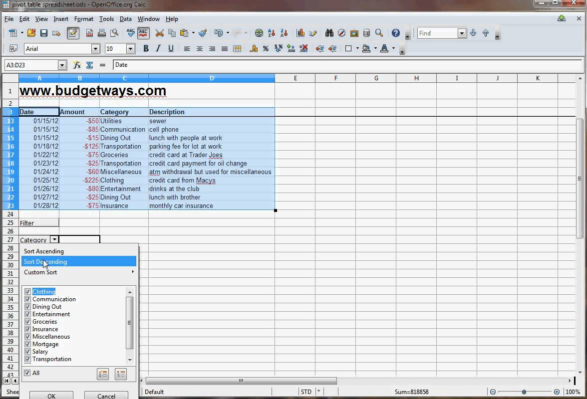 How To Create A Budget Spreadsheet Using Excel —