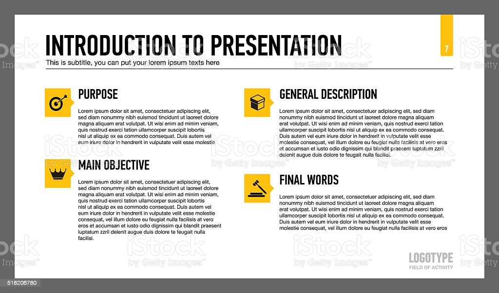 Introduction To Presentation Slide Template Stock Illustration Download Image Now iStock