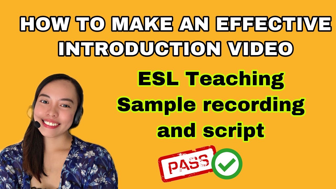 1 MINUTE SELFINTRODUCTION VIDEO Very Effective Tips and Sample Script by Tutor Jil YouTube
