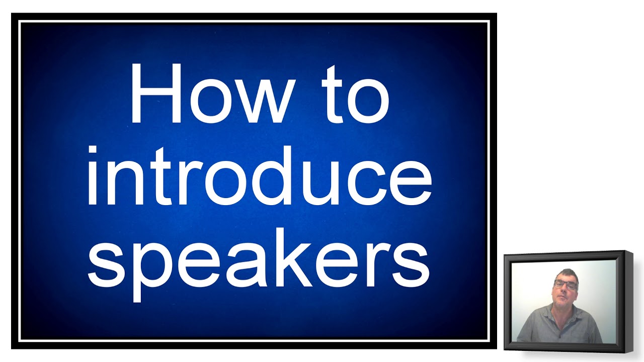 How to introduce speakers Toastmasters YouTube