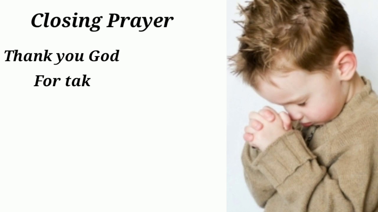 Closing Prayer for Preschool YouTube