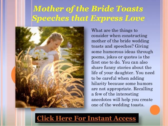 Mother Of The Bride Toast Quotes