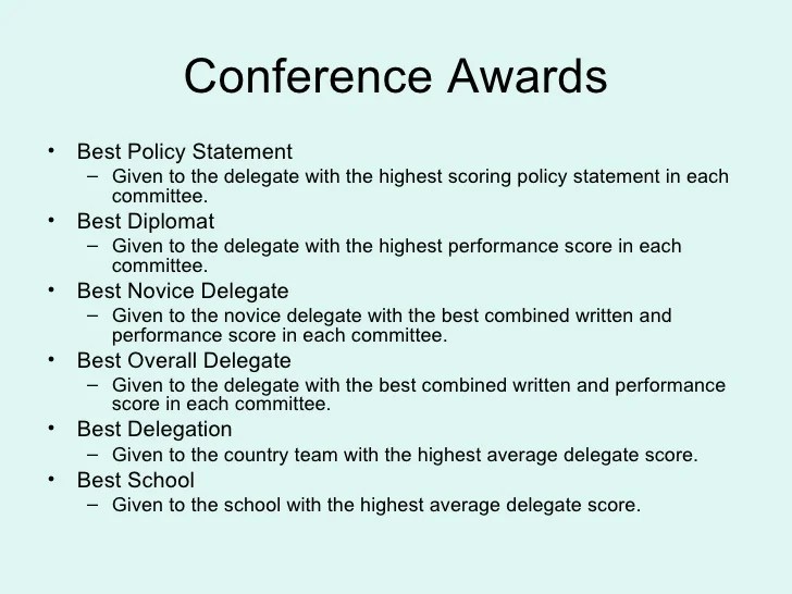 Model Un Policy Statement Example