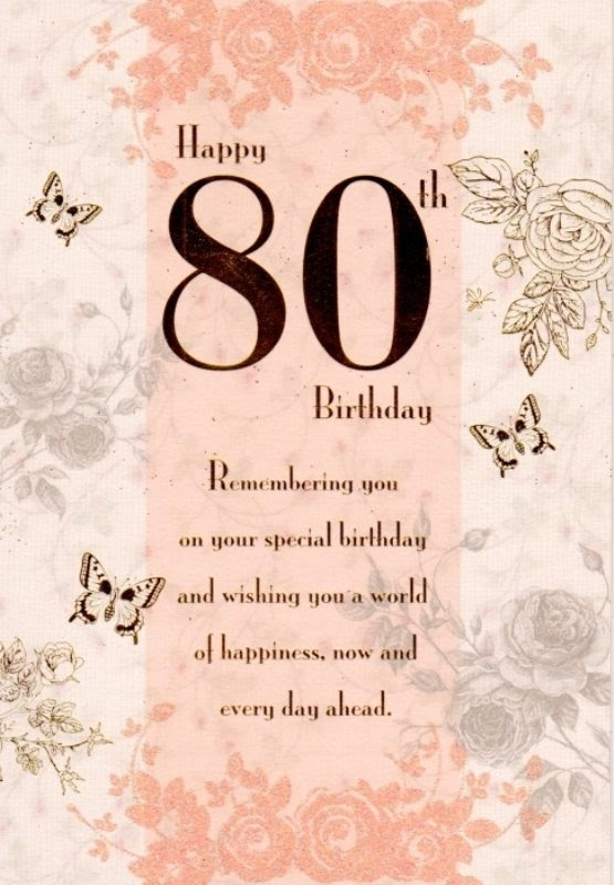 What To Write For An 80Th Birthday