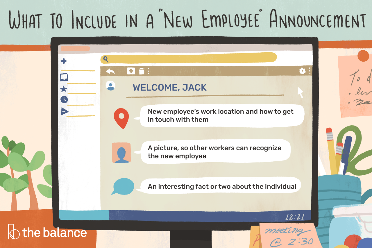 Here Are Sample Announcements to a New Employee