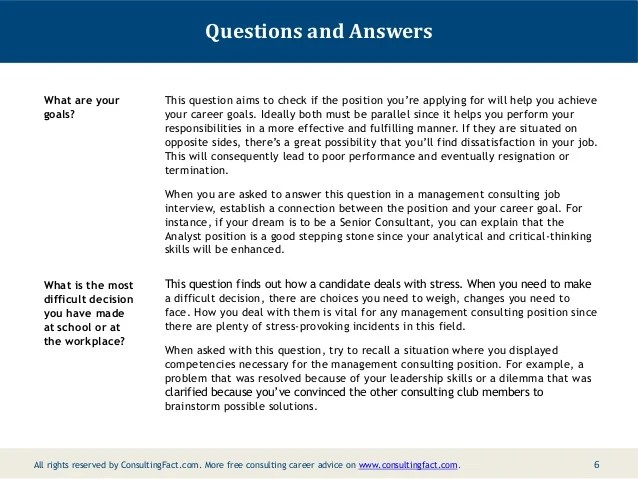 Nine Common Management Consulting Fit Interview Questions