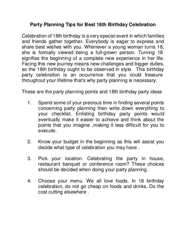 Birthday Party Mc Script