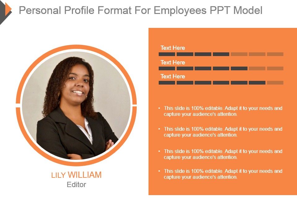 Personal Profile Format For Employees Ppt Model PowerPoint Slide Clipart Example of Great