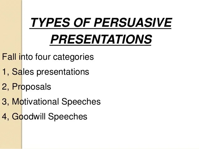 Define Persuasive Presentation