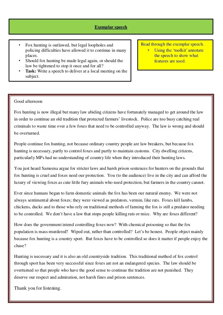 English Speaking Gcse Examples Coverletterpedia