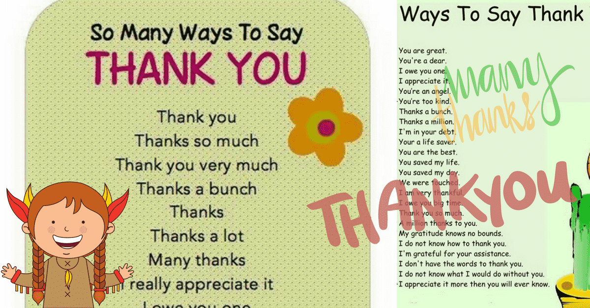 30+ Delightful Ways to Say THANK YOU in English ESLBuzz Learning English