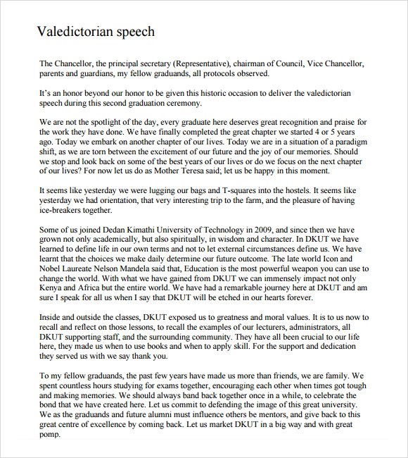FREE 11+ Valedictorian Speech in PDF