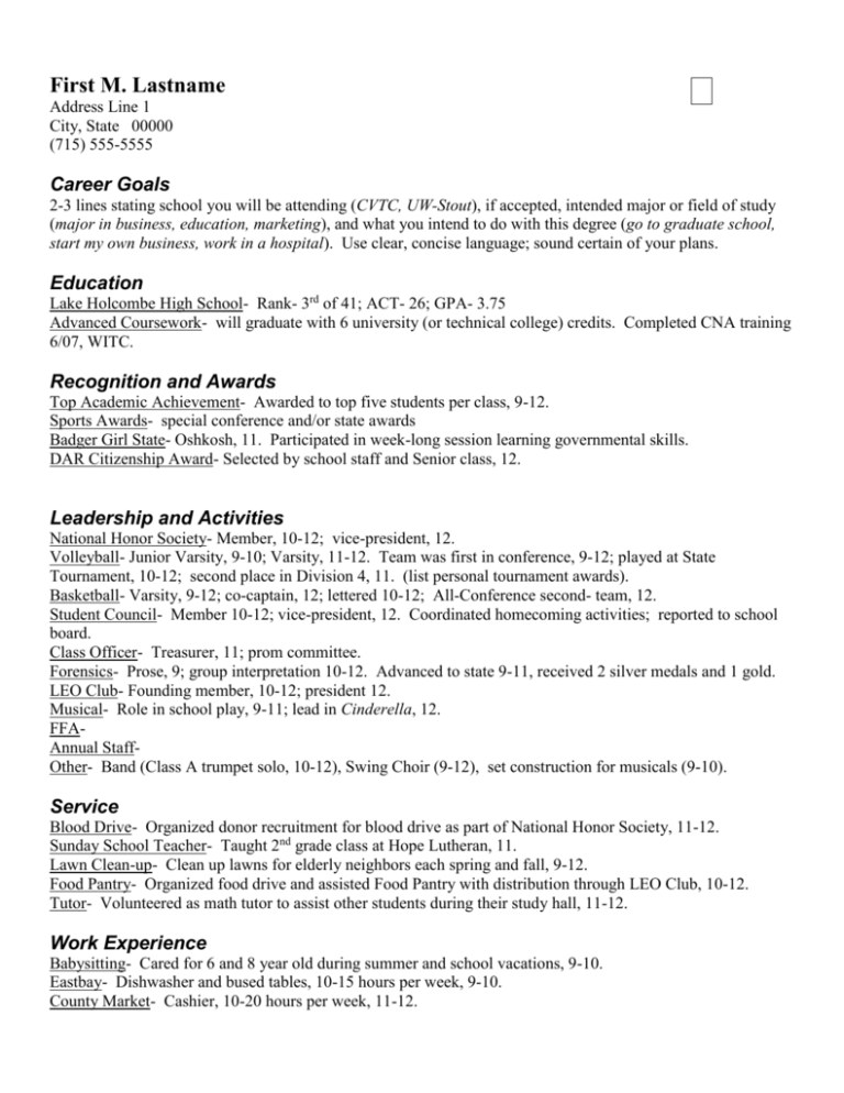 How To Write An Academic Resume For Scholarship