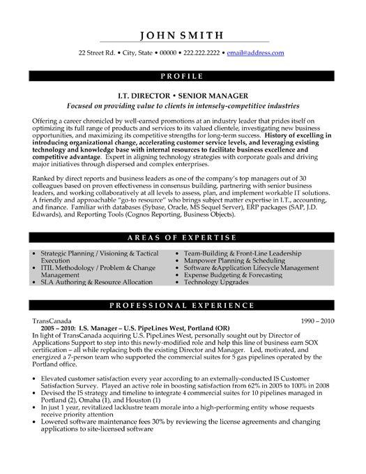 Senior Project Manager Resume Samples