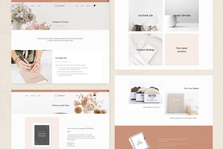 Squarespace Cover Page Examples