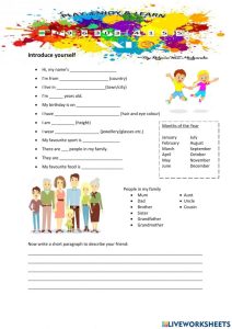 Introduce yourself online pdf activity