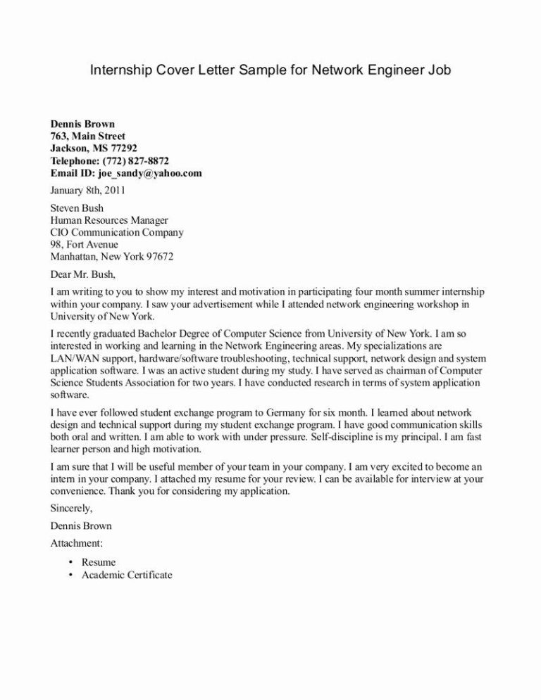 Engineering Cover Letter Sample