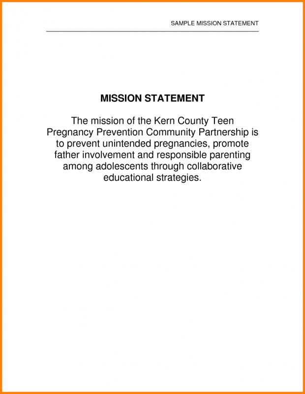 Writing A Mission Statement For Resume