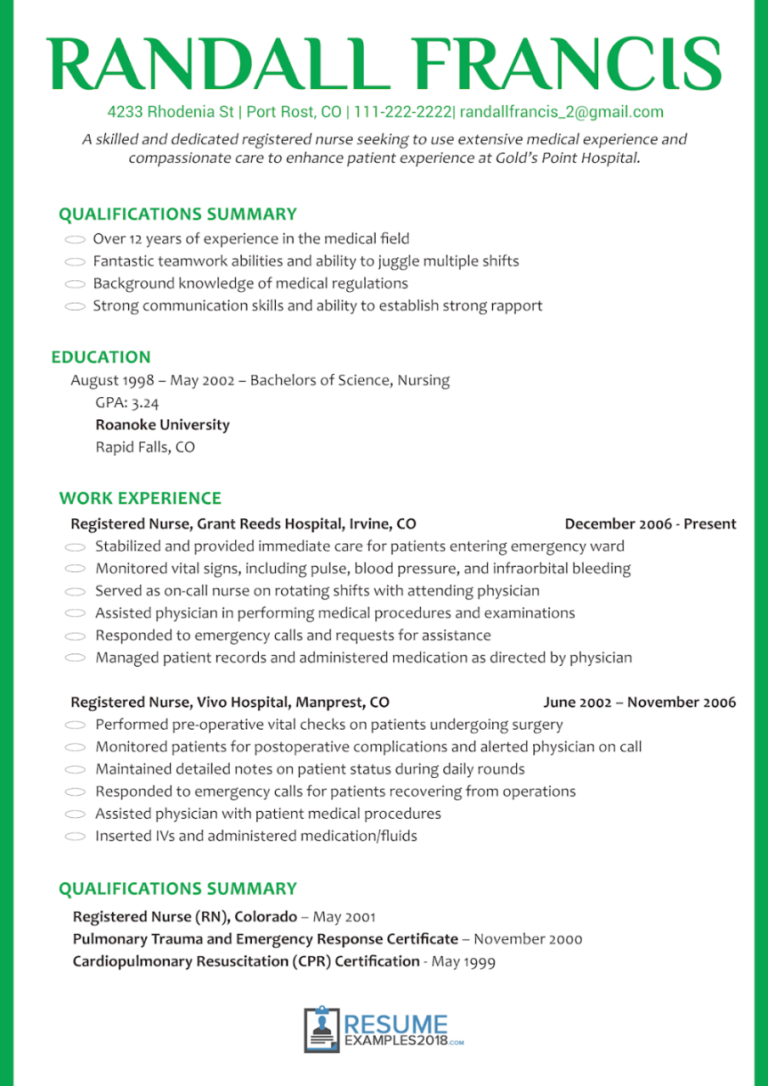 Combination Resume Examples 2019