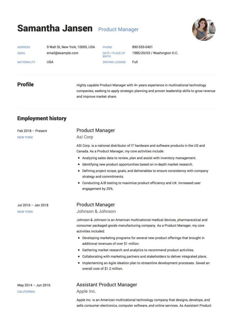 Marketing Manager Resume Sample Free