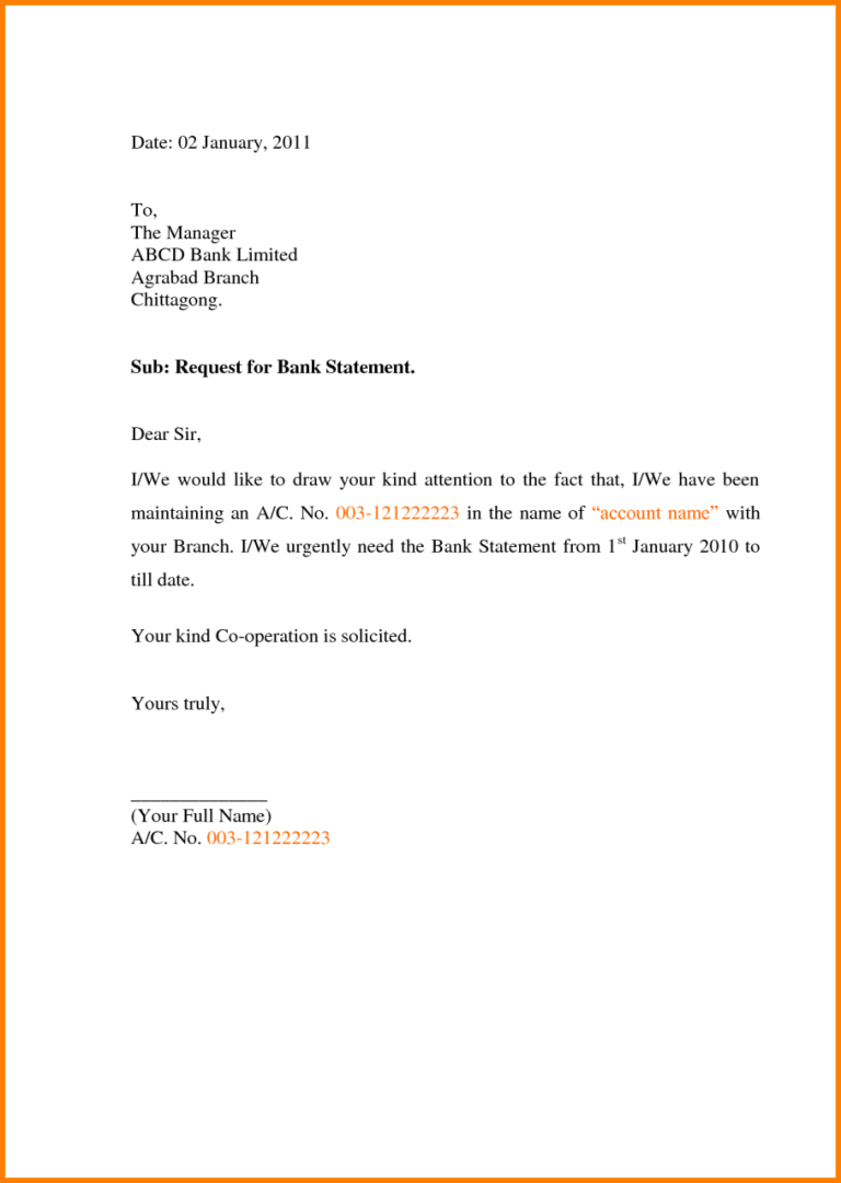 Application Letter For Bank Account Upgrade