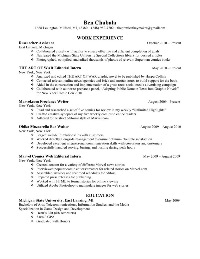How To Write A Resume For College Transfer