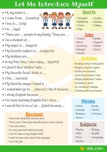 How to Introduce Yourself in English Self Introduction 7 E S L