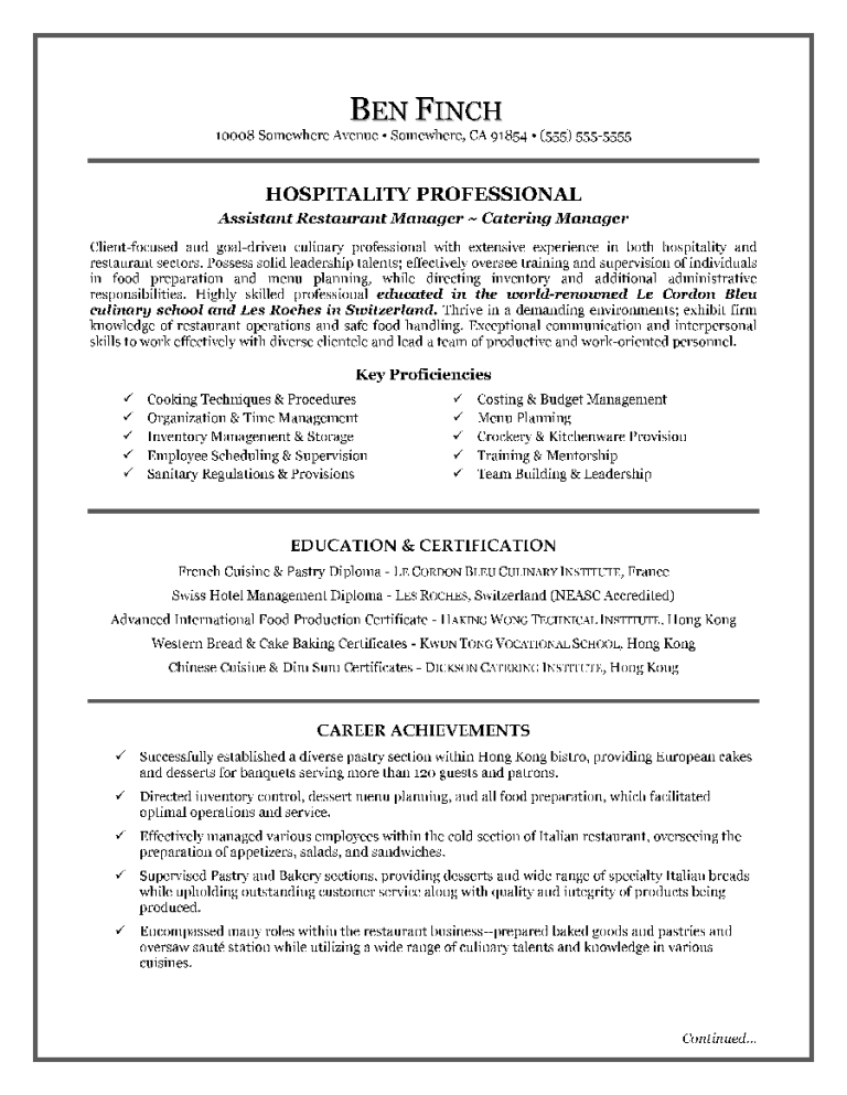 Senior Financial Analyst Resume Summary