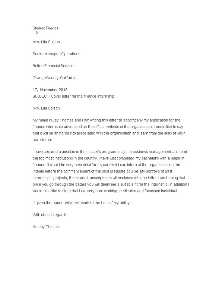 Financial Statement Cover Letter Examples