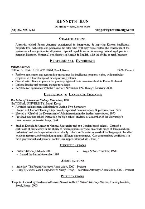 Real Estate Lawyer Resume Examples