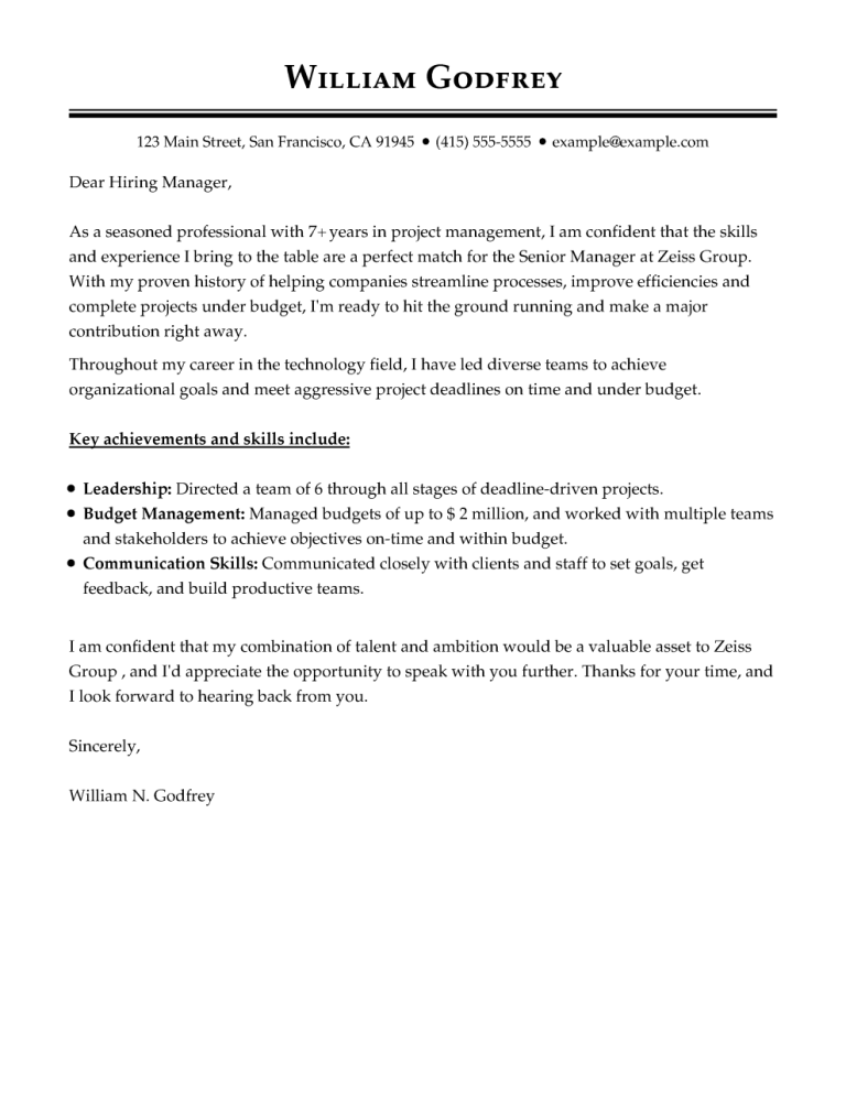 Marketing Cover Letter Examples 2021