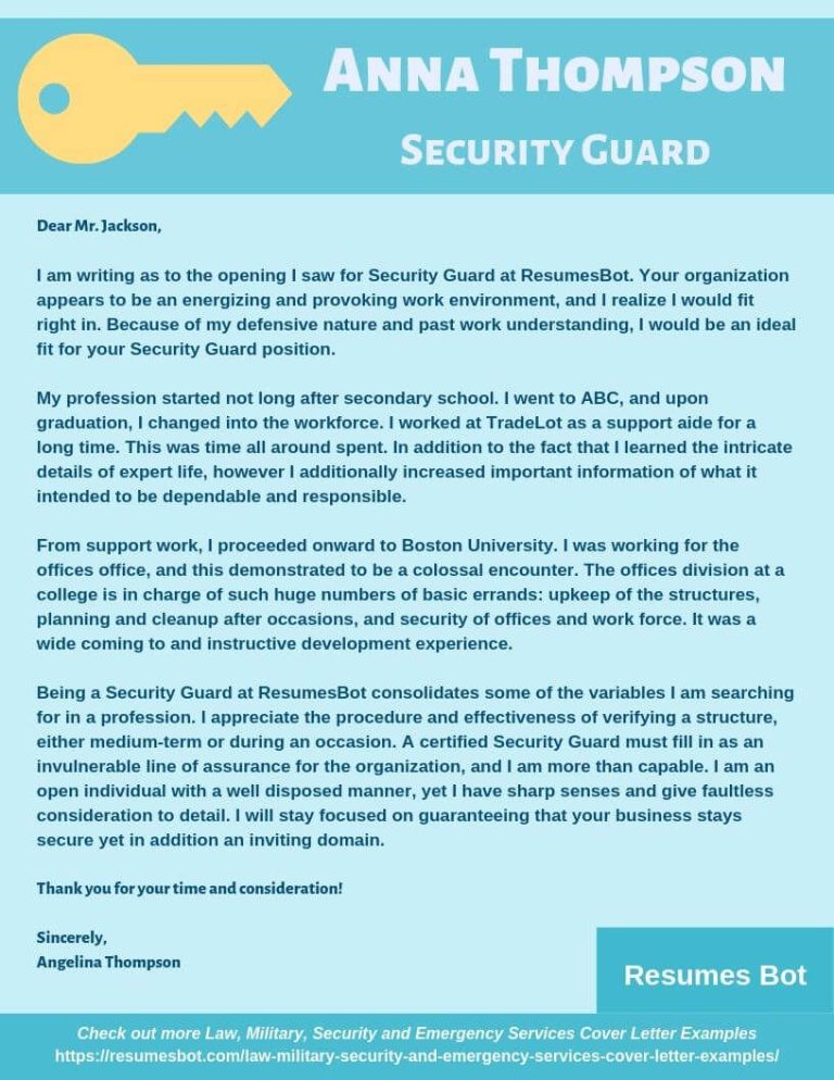 Security Guard Application Letter Pdf